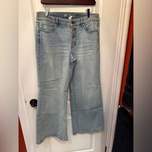 White House Black Market Button Fly Wide Leg Jeans Size 10S